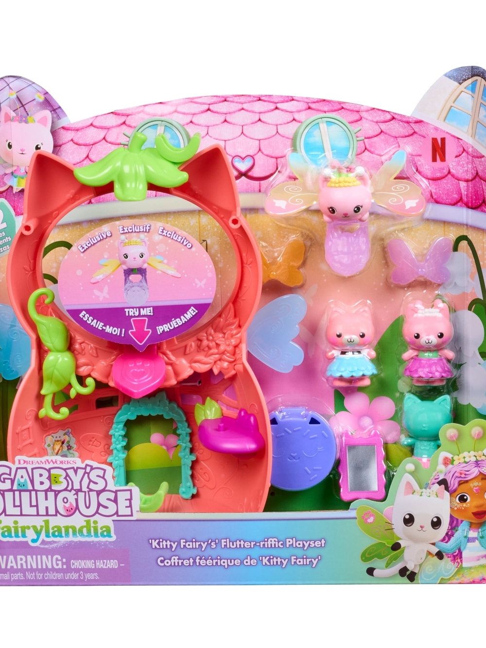 Gabby's Dollhouse Fairylandia, Kitty Fairy Playset With 12 Pieces And Exclusive